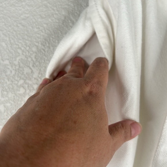 LOFT White Paper Bag Waist Front Tie Straight Leg Button Fly Jeans Size Small - Picture 5 of 10